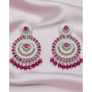 Ruby Radiance Chandbali Earrings