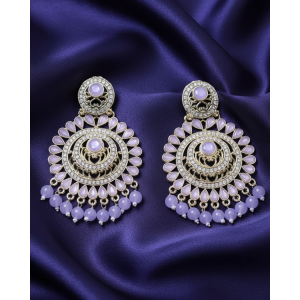 Lavender Luxe Chandbali Earrings