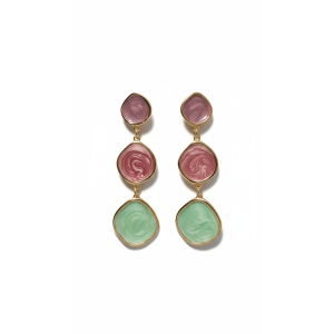 Blush Mint Ombre Drop Earrings
