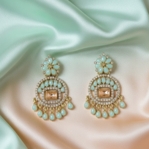 Emerald Floral Danglers