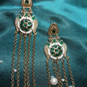 Emerald Tassel Earrings