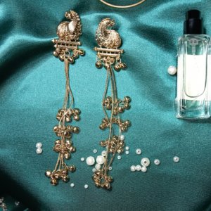 Golden Peacock Earrings
